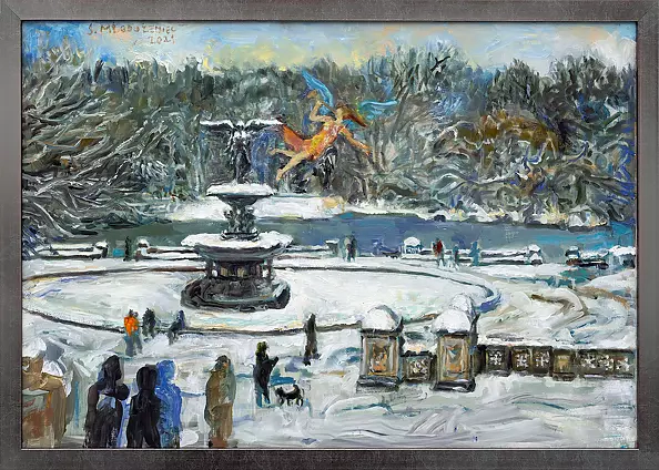 Stanisław Młodożeniec - Angel in the winter season