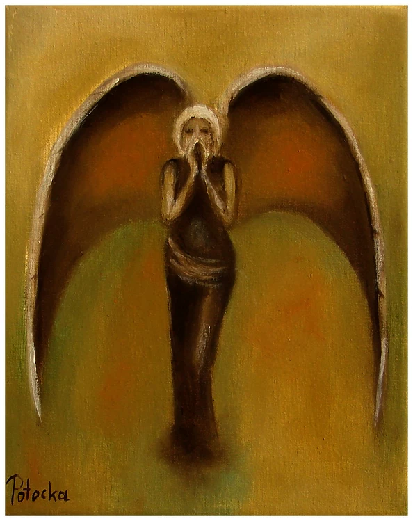 Grażyna Potocka - Angel of silence oil painting 24-313cm