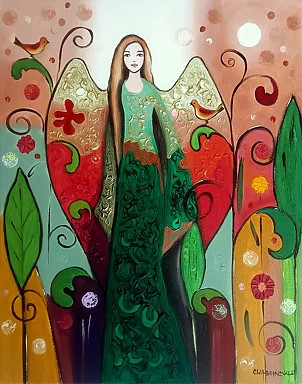 Ewa Boińska - Angel and the birds