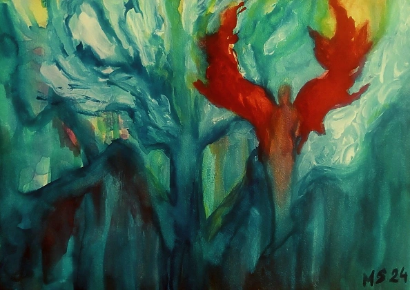 Marzena Salwowska - The angel coming to block the way of the prophet Balaam