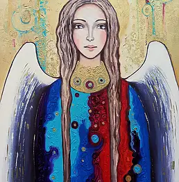 Ewa Boińska, Anioł opiekun, Obraz akrylowy - , 40 x 50