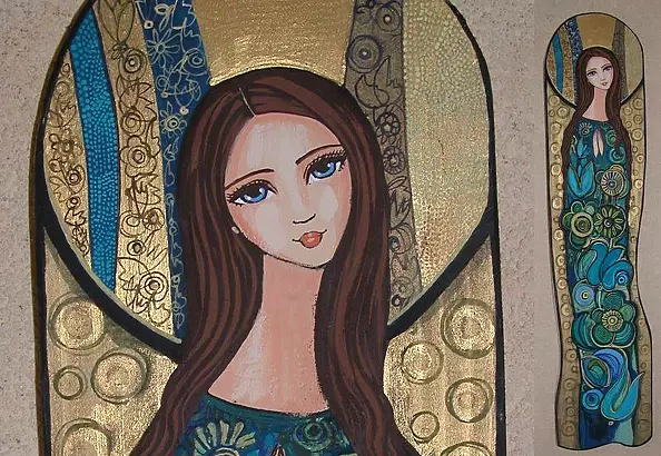 Stanisław Polaniak - Blue Angel in the Garden