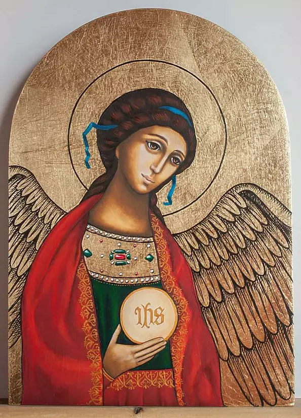 Anna Kloza Rozwadowska - Angel in Carmine Robe