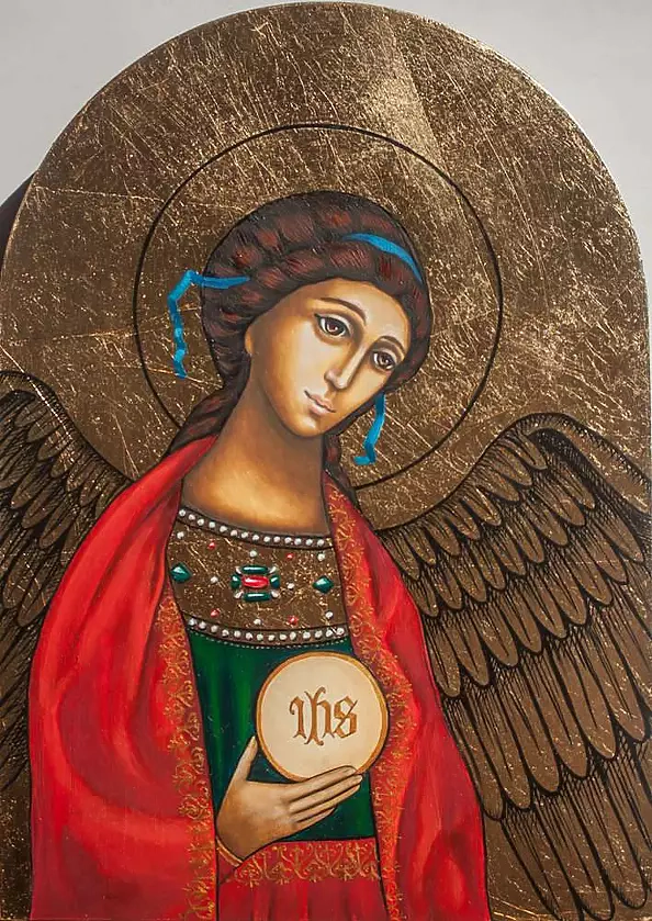 Anna Kloza Rozwadowska - Angel in Carmine Robe