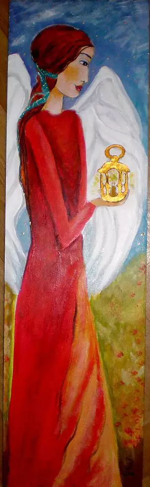   - Angel with a glass