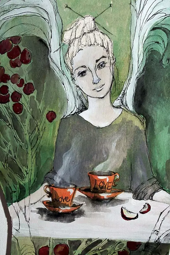 Adriana Laube - Angel with raspberry