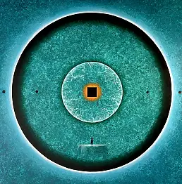 Sebastian Garyantesiewicz, Subatomare Zonenanomalie, Acrylgemälde - Leinwand, 100 x 100