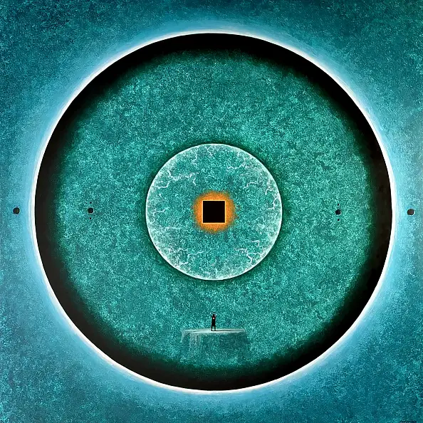 Sebastian Garyantesiewicz, Subatomare Zonenanomalie, Acrylgemälde - Leinwand, 100 x 100