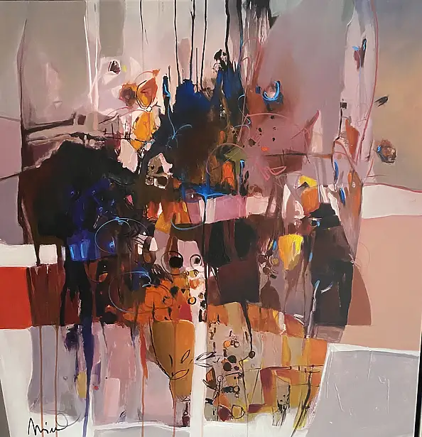 Mirosław Cholewinski, Anstraction, Oil painting - canvas, 90 x 90