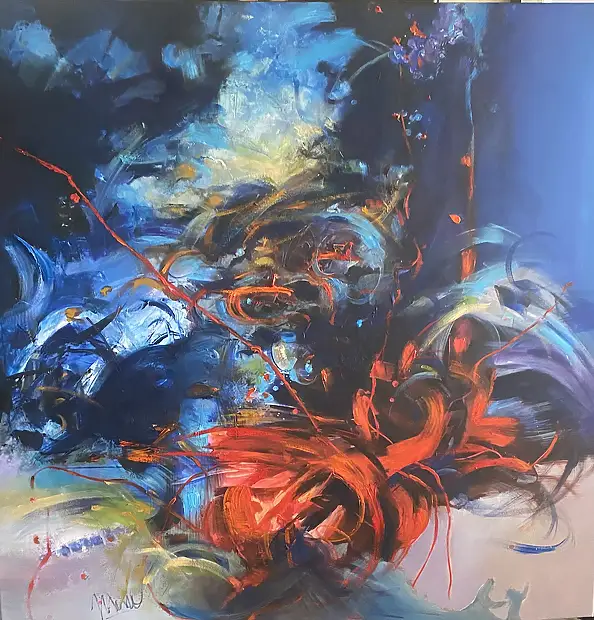 Mirosław Cholewinski, Anstrakcja, Obraz olejny - płótno, 80 x 80
