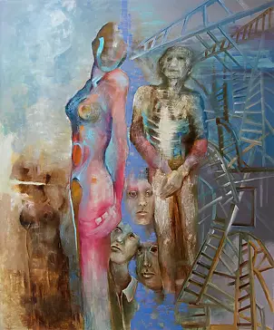 Anna Lupa Suchy - Antique and ladder