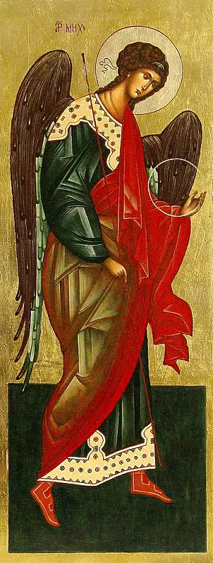 Malwina Wójcik - Erzengel Michael - gemalt nach dem sechzehnten Jahrhundert, russische Ikonen