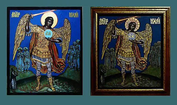 Drozdova Mariia - Archanioł Michał obalający diabła