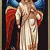 Malwina Wójcik - Archangel Michael and Devil - painted on the basis of a Spanish fresco