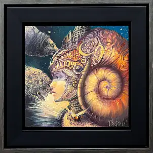 Tomasz Sętowski, Architettonico, Dipinto acrilico, Quadro a olio - pannello, 20 x 20