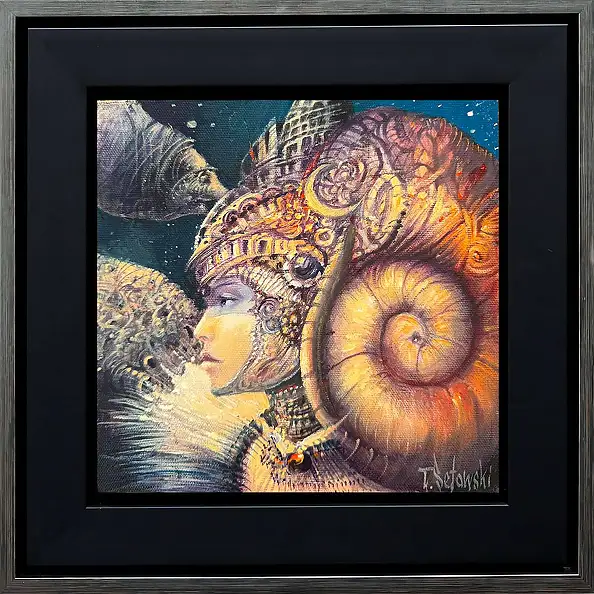 Tomasz Sętowski, Architettonico, Dipinto acrilico, Quadro a olio - pannello, 20 x 20