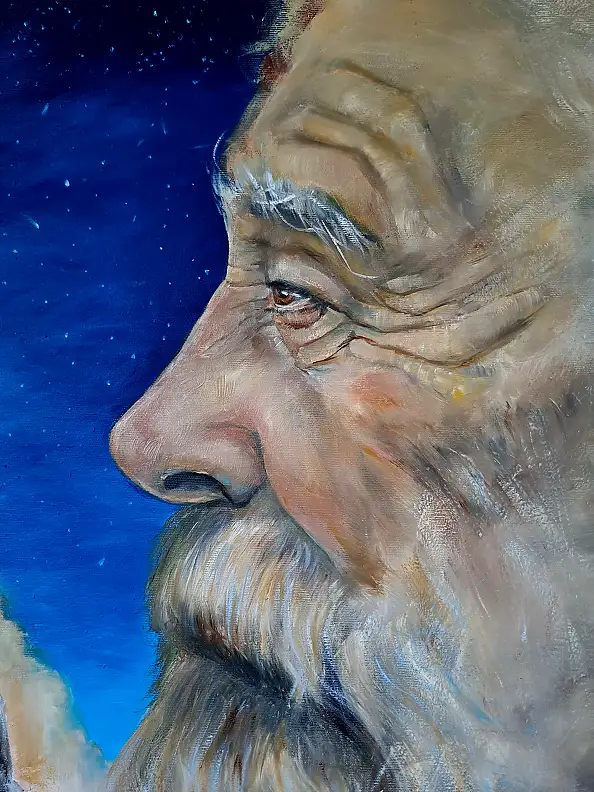 Kinga Zawidlak, Architecture of the Soul: The Inner Observer, Glaze, Oil painting - canvas, 85 x 85