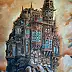 Kinga Zawidlak, Architecture of the Soul: The Inner Observer, Glaze, Oil painting - canvas, 85 x 85