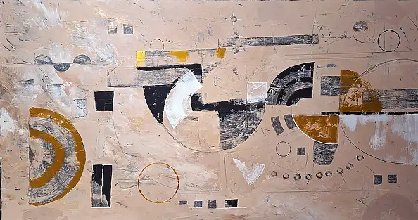 Magda Malinowska, Architecture of Memory, Acrylic painting - canvas, 130 x 70