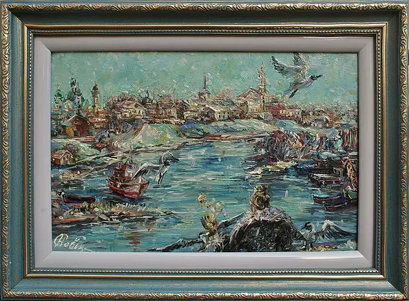 Natallia Savitskaya - ArtworkFeeding the seagulls. 