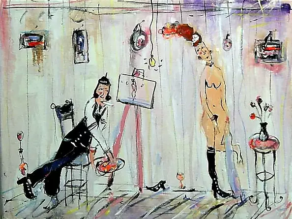 Dariusz Grajek - Artysta i modelka...