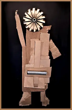 Zbigniew Suwała, Assemblage  No.4, Inne, Techniki mieszane - inne, karton/tektura, 80 x 100