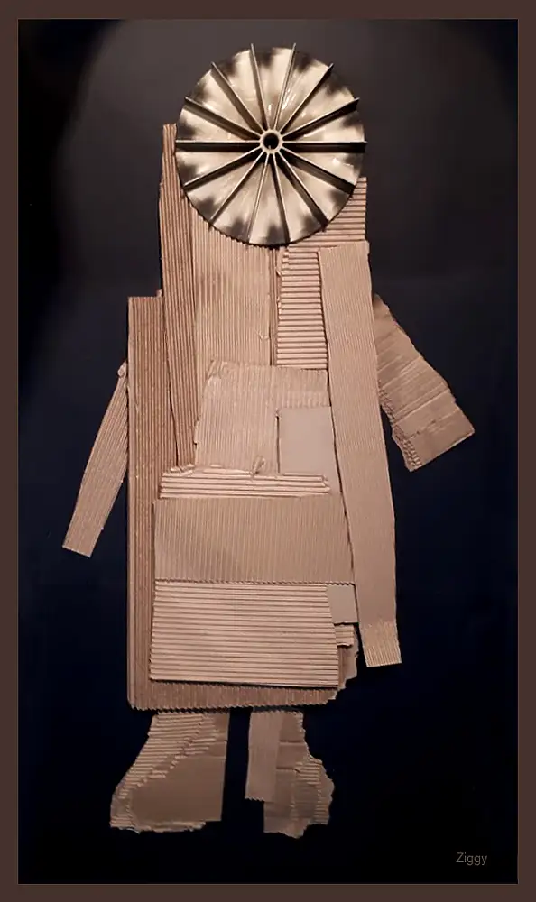Zbigniew Suwała, Assemblage No. 1 ZIGGY, Other, Collage - inne, carton/cardboard, 70 x 120