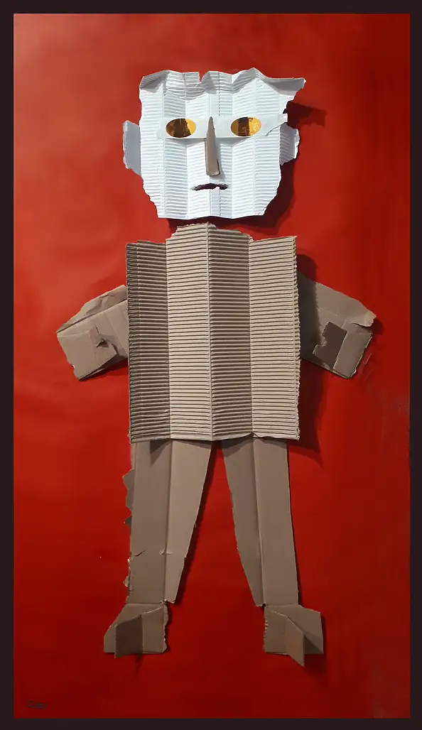 Zbigniew Suwała, Assemblage No. 2, Other, Collage - carton/cardboard, paper, 70 x 110