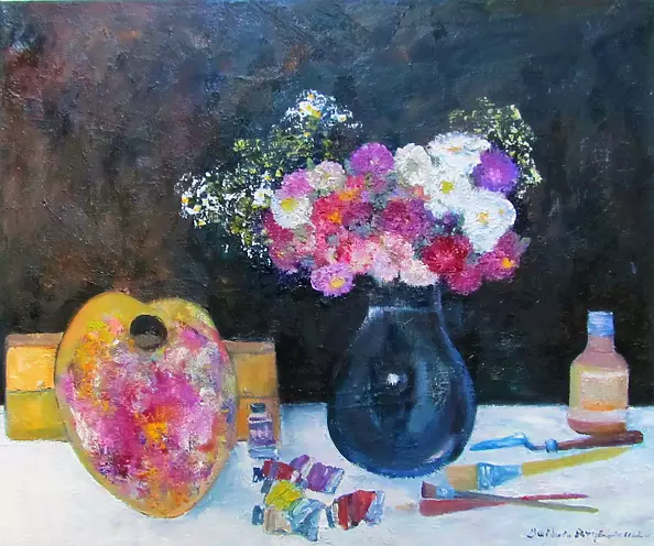 Barbara Przyborowska - Asters in the studio