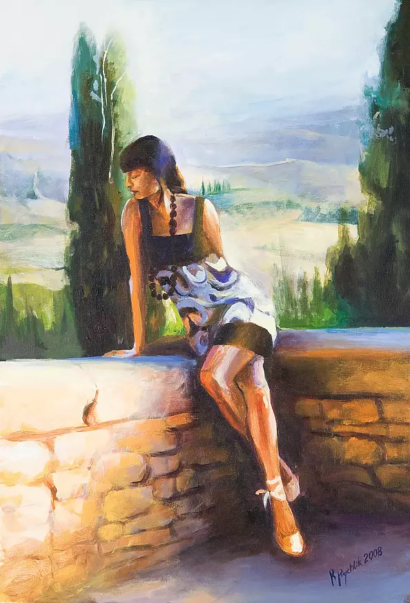 Renata Rychlik - On the wall in Pienza