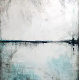 Maja Gajewska, Atrament z turkusem I, Obraz olejny - płótno, 100 x 120