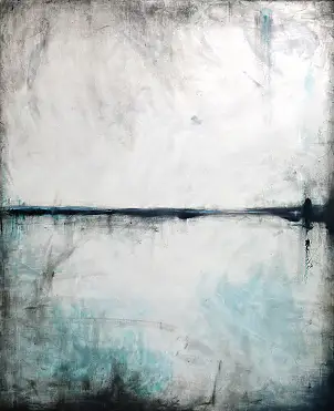 Maja Gajewska, Atrament z turkusem I, Obraz olejny - płótno, 100 x 120