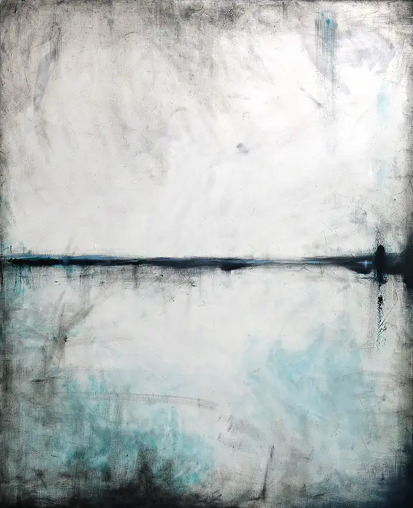 Maja Gajewska, Atrament z turkusem I, Obraz olejny - płótno, 100 x 120