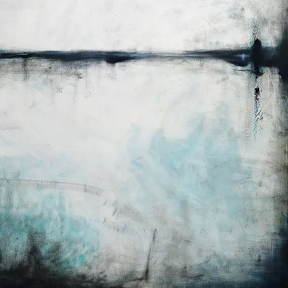Maja Gajewska, Atrament z turkusem I, Obraz olejny - płótno, 100 x 120