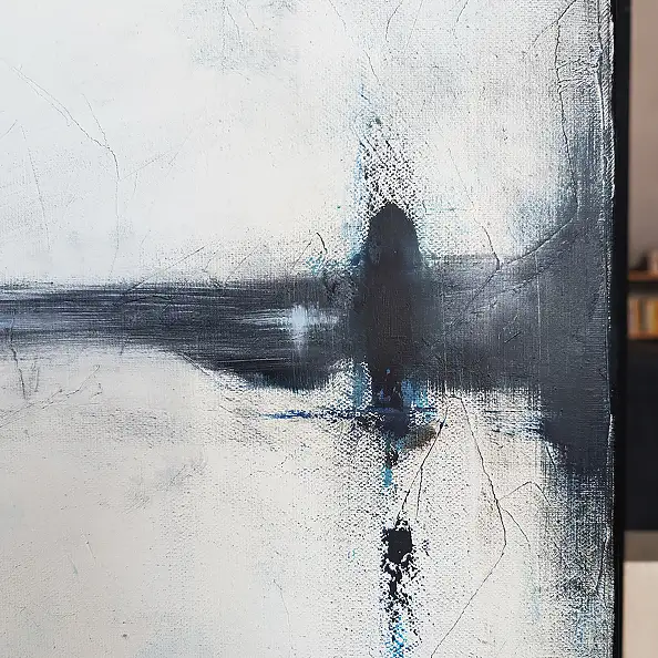 Maja Gajewska, Atrament z turkusem I, Obraz olejny - płótno, 100 x 120