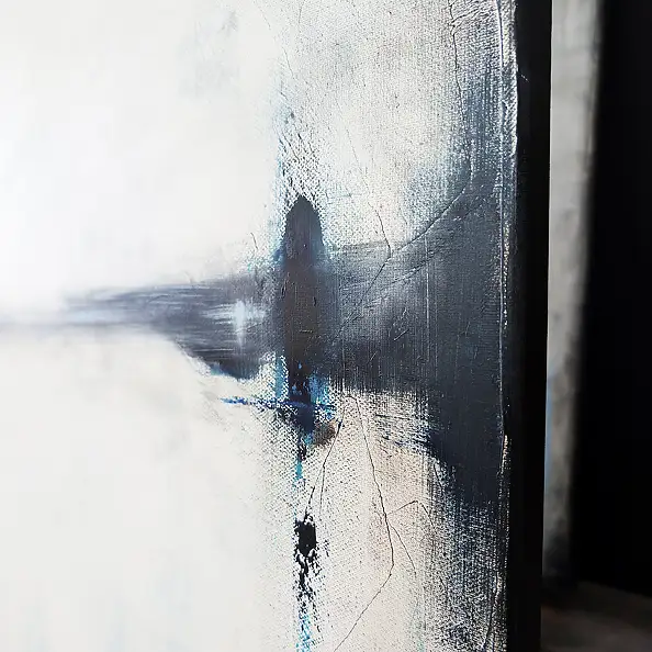 Maja Gajewska, Atrament z turkusem I, Obraz olejny - płótno, 100 x 120