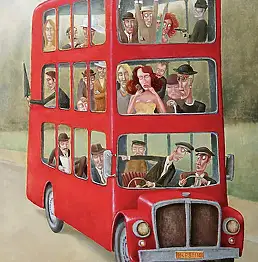 Wiktor Najbor, Autobus nr 147, Obraz olejny - , 50 x 65