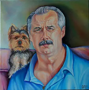 Zenon Gleń - Autoportrait avec major