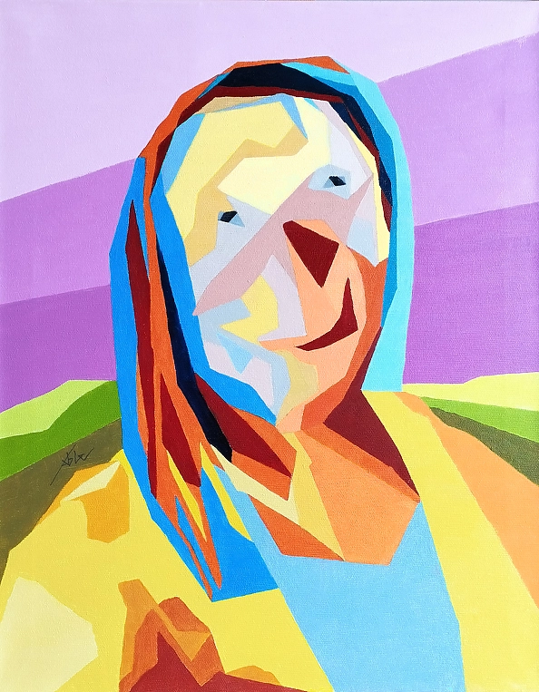 Maga Fabler - Self-Portrait with Lavender