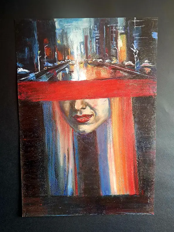 Barbara Kluczek, Autostrada myśli., Pastel - papier, 35 x 50