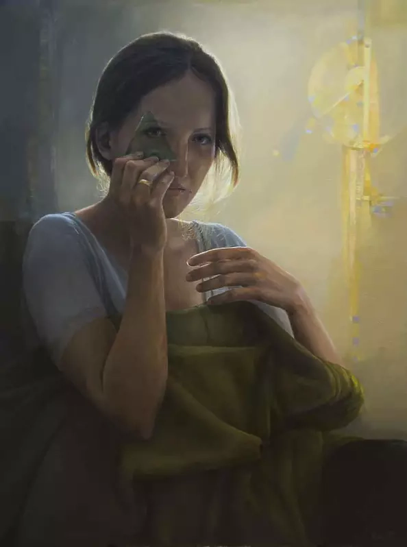 Katarzyna Adamiak - Jaśnikowska - Autportret with a slide