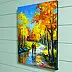 Olha Darchuk, Autumn Stroll in a Vibrant Forest, Oil painting - canvas, 30 x 40