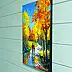 Olha Darchuk, Autumn Stroll in a Vibrant Forest, Oil painting - canvas, 30 x 40
