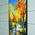Olha Darchuk, Autumn Stroll in a Vibrant Forest, Oil painting - canvas, 30 x 40