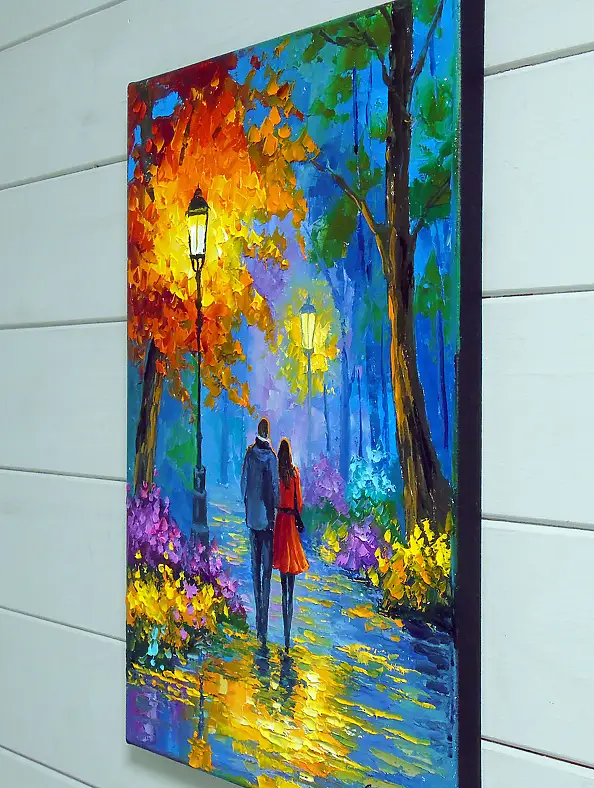Olha Darchuk, Autumn Warmed by Love , Obraz olejny - płótno, 30 x 40