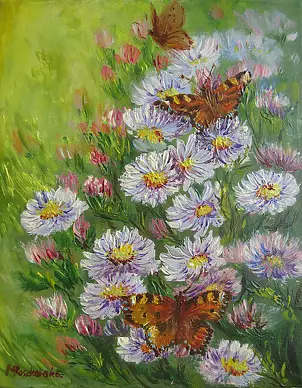 Maria Roszkowska - Autumn asters