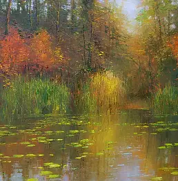 Henryk Radziszewski - Autumn on an old pond