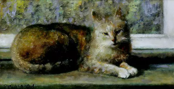 Piotr Pilawa - Cat on the windowsill