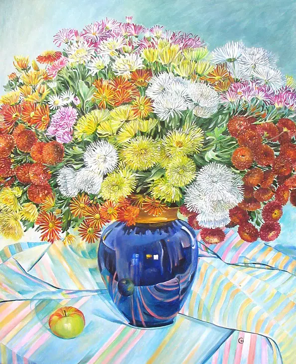 Helga Grzelka - Jesienne kwiaty