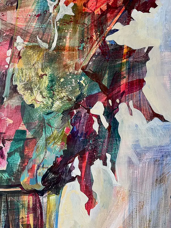 Rita Staszulonok, Autumn flowers, Tempera - karton/tektura, 70 x 100